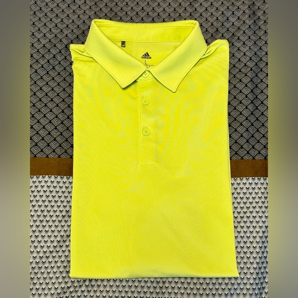 Adidas Men’s Yellow Golf Polo Size L - Picture 3 of 11